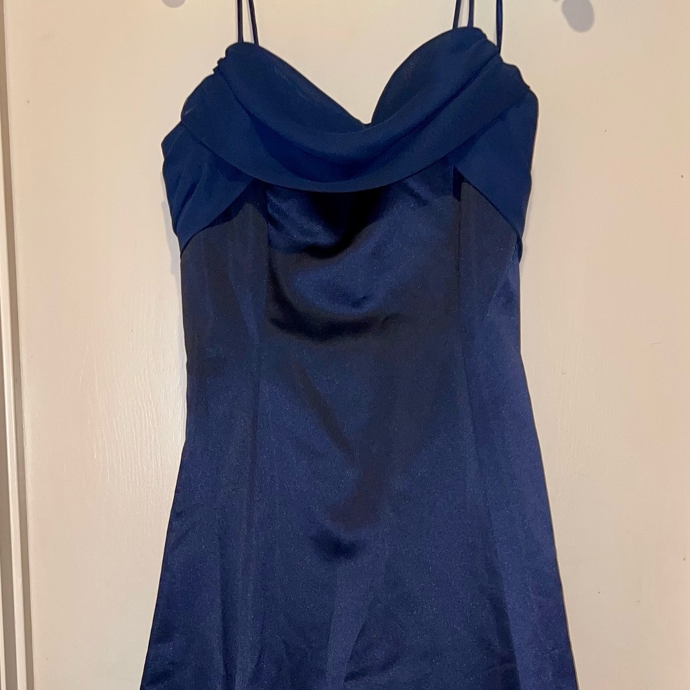New Never Worn w/Tags. 
Navy Michael Angelo/David’s bridal  Bridesmaid Dress